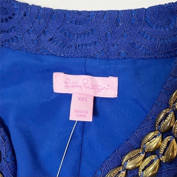 Lilly Pulitzer NWT Achelle Dress XXS True Blue Mystical Knotty Lace beaded new - Picture 8 of 14